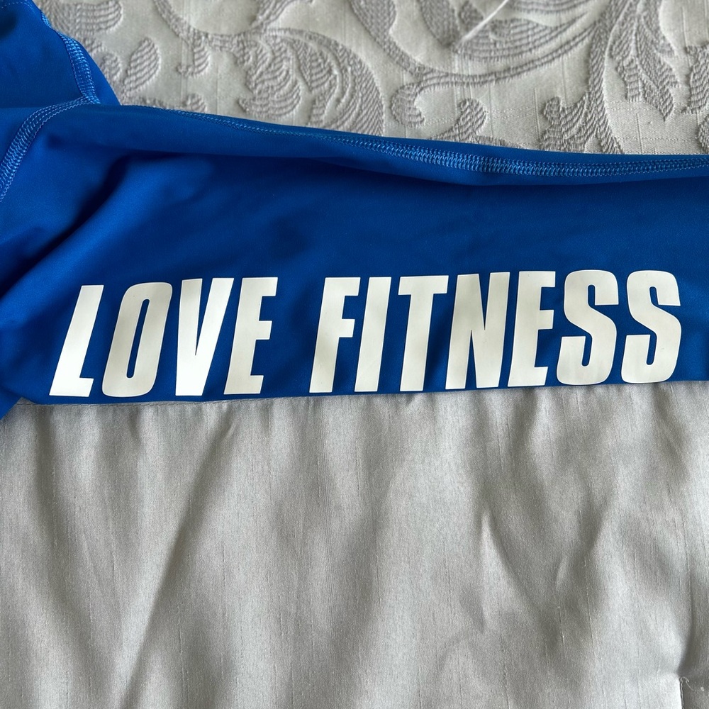 Blue and White Firm Abs Women's Workout Set - Picture 6 of 8